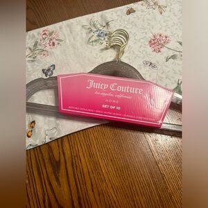 Juicy couture set of 10 clear hangers